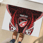 Counties Manukau 2026 Rugby Custom Rubber Doormat NZ Maori Silver Fern