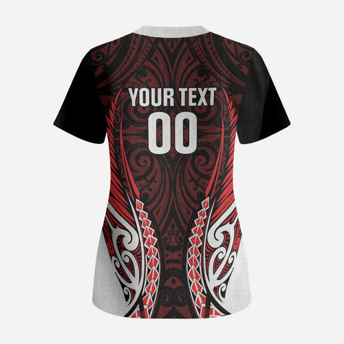 Counties Manukau 2026 Rugby Custom Scrub Top NZ Maori Silver Fern