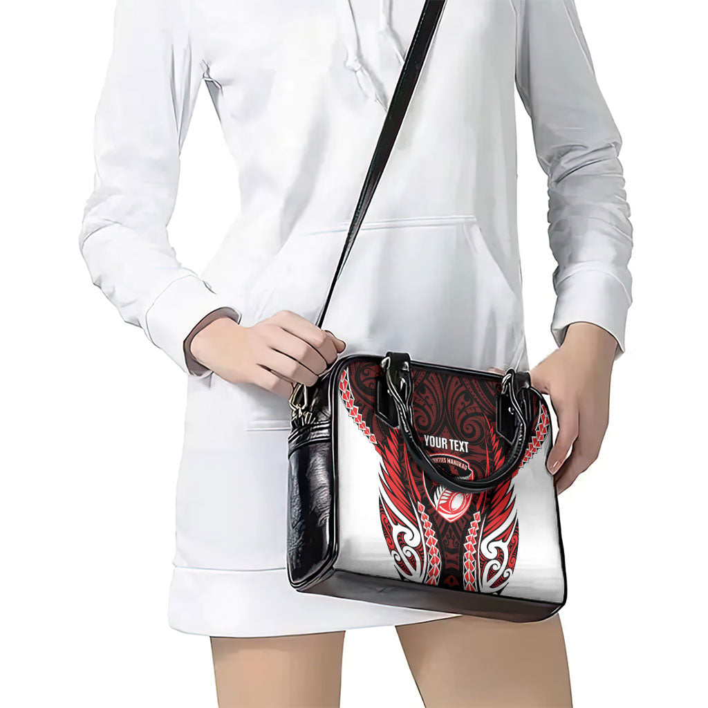 Counties Manukau 2026 Rugby Custom Shoulder Handbag NZ Maori Silver Fern