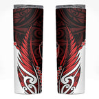 Counties Manukau 2026 Rugby Custom Skinny Tumbler NZ Maori Silver Fern