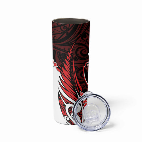 Counties Manukau 2026 Rugby Custom Skinny Tumbler NZ Maori Silver Fern