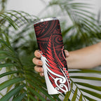 Counties Manukau 2026 Rugby Custom Skinny Tumbler NZ Maori Silver Fern