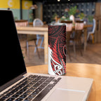 Counties Manukau 2026 Rugby Custom Skinny Tumbler NZ Maori Silver Fern