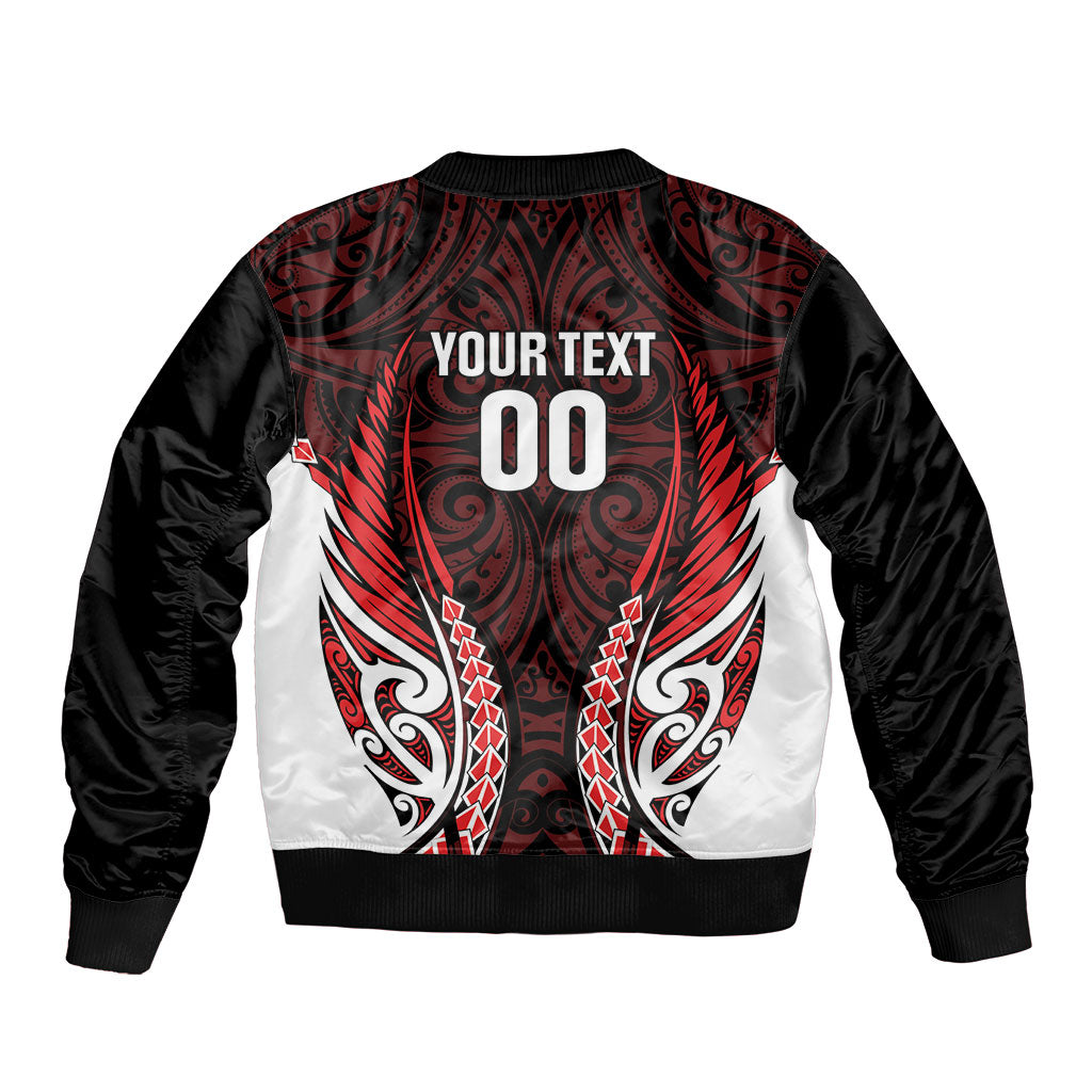 Counties Manukau 2026 Rugby Custom Sleeve Zip Bomber Jacket NZ Maori Silver Fern