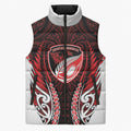 Counties Manukau 2026 Rugby Custom Sleeveless Puffer Jacket NZ Maori Silver Fern