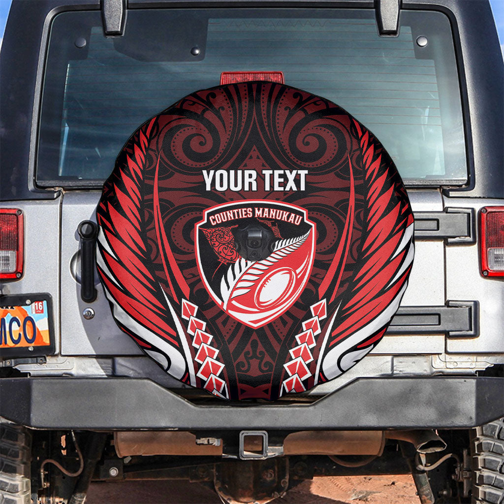Counties Manukau 2026 Rugby Custom Spare Tire Cover NZ Maori Silver Fern
