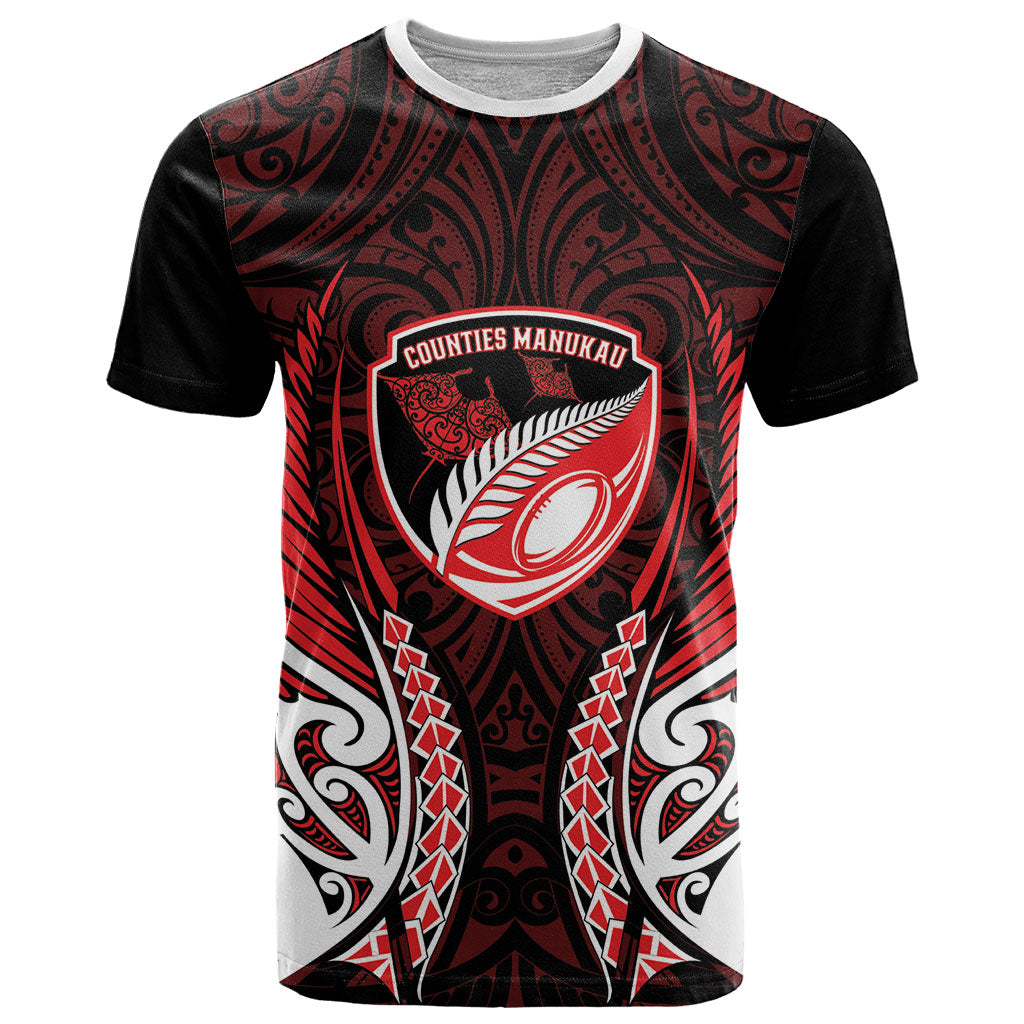 Counties Manukau 2026 Rugby Custom T Shirt NZ Maori Silver Fern