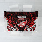 Counties Manukau 2026 Rugby Custom Tablecloth NZ Maori Silver Fern