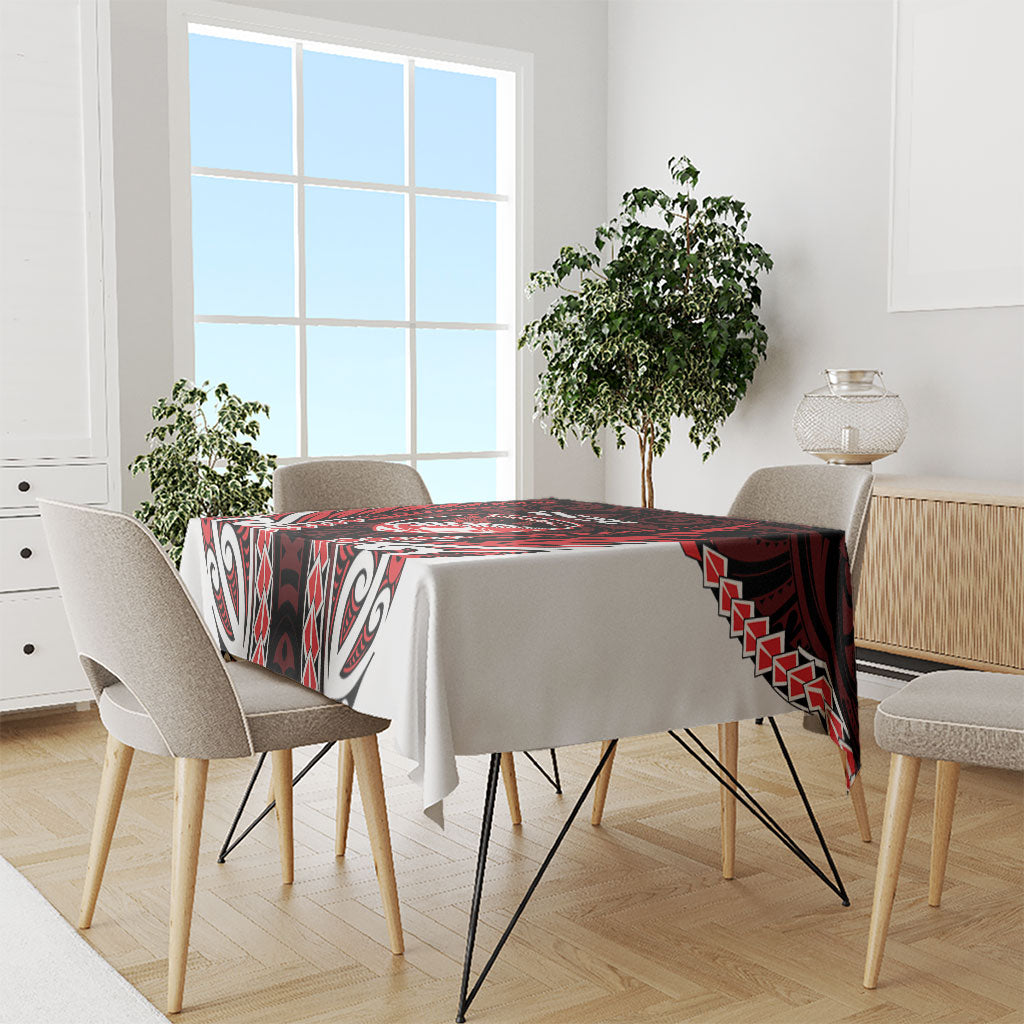 Counties Manukau 2026 Rugby Custom Tablecloth NZ Maori Silver Fern
