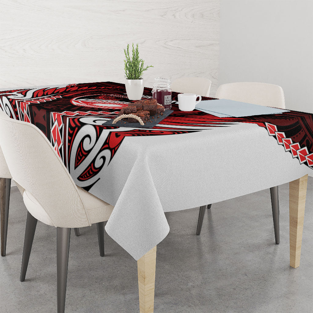 Counties Manukau 2026 Rugby Custom Tablecloth NZ Maori Silver Fern