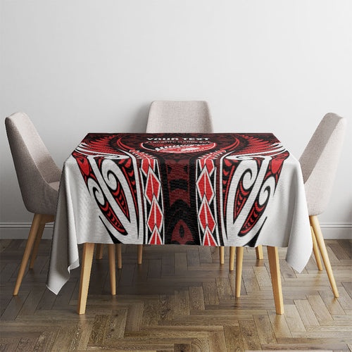 Counties Manukau 2026 Rugby Custom Tablecloth NZ Maori Silver Fern