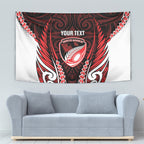 Counties Manukau 2026 Rugby Custom Tapestry NZ Maori Silver Fern