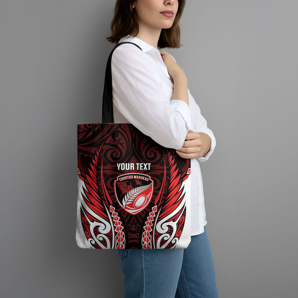 Counties Manukau 2026 Rugby Custom Tote Bag NZ Maori Silver Fern