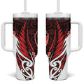 Counties Manukau 2026 Rugby Custom Tumbler With Handle NZ Maori Silver Fern