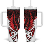 Counties Manukau 2026 Rugby Custom Tumbler With Handle NZ Maori Silver Fern