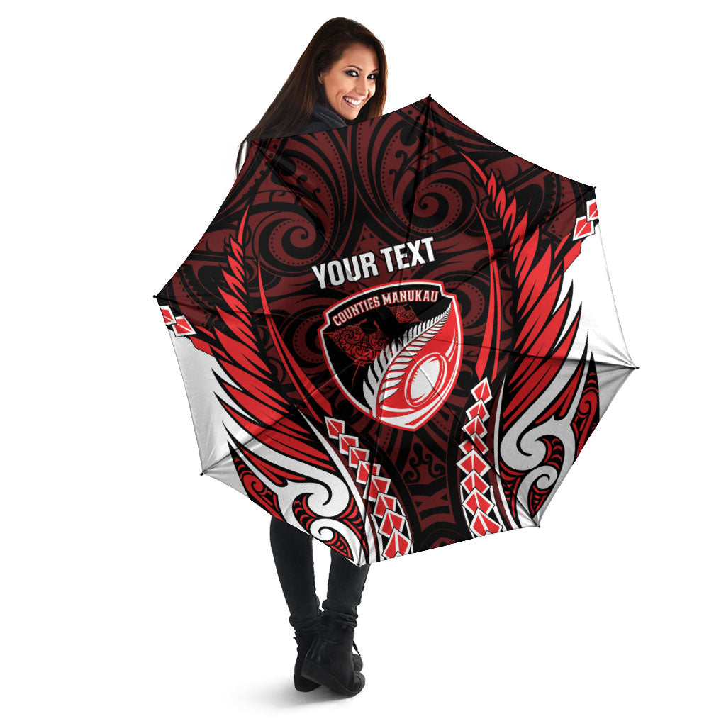 Counties Manukau 2026 Rugby Custom Umbrella NZ Maori Silver Fern