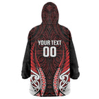 Counties Manukau 2026 Rugby Custom Wearable Blanket Hoodie NZ Maori Silver Fern
