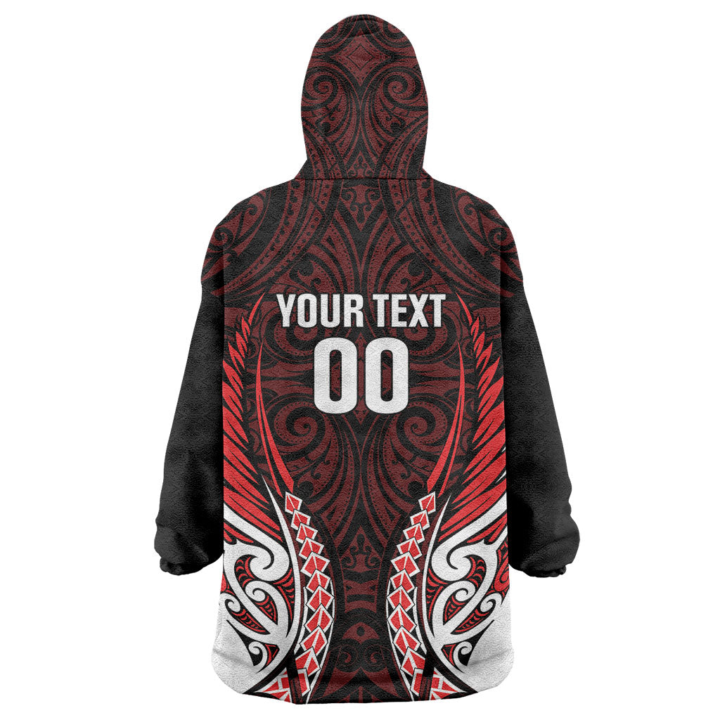 Counties Manukau 2026 Rugby Custom Wearable Blanket Hoodie NZ Maori Silver Fern