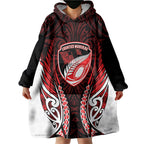 Counties Manukau 2026 Rugby Custom Wearable Blanket Hoodie NZ Maori Silver Fern