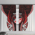 Counties Manukau 2026 Rugby Custom Window Curtain NZ Maori Silver Fern