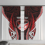 Counties Manukau 2026 Rugby Custom Window Curtain NZ Maori Silver Fern