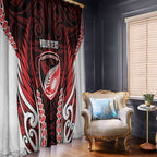 Counties Manukau 2026 Rugby Custom Window Curtain NZ Maori Silver Fern