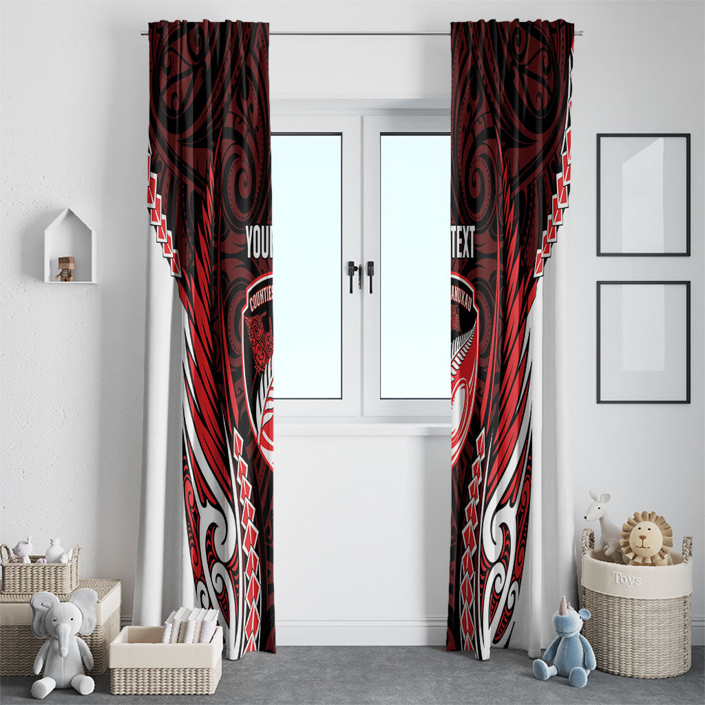 Counties Manukau 2026 Rugby Custom Window Curtain NZ Maori Silver Fern