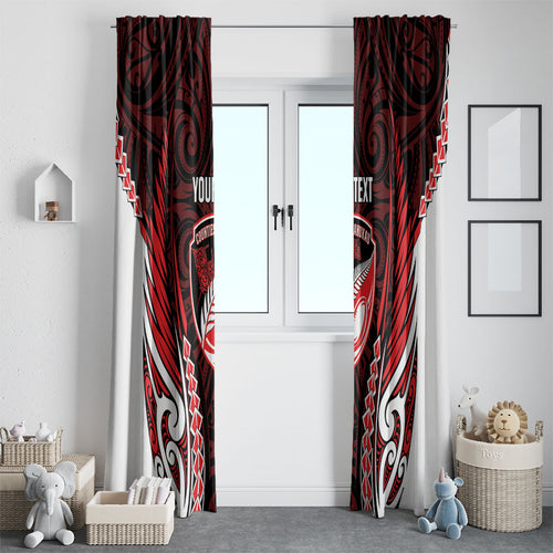 Counties Manukau 2026 Rugby Custom Window Curtain NZ Maori Silver Fern