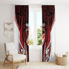 Counties Manukau 2026 Rugby Custom Window Curtain NZ Maori Silver Fern