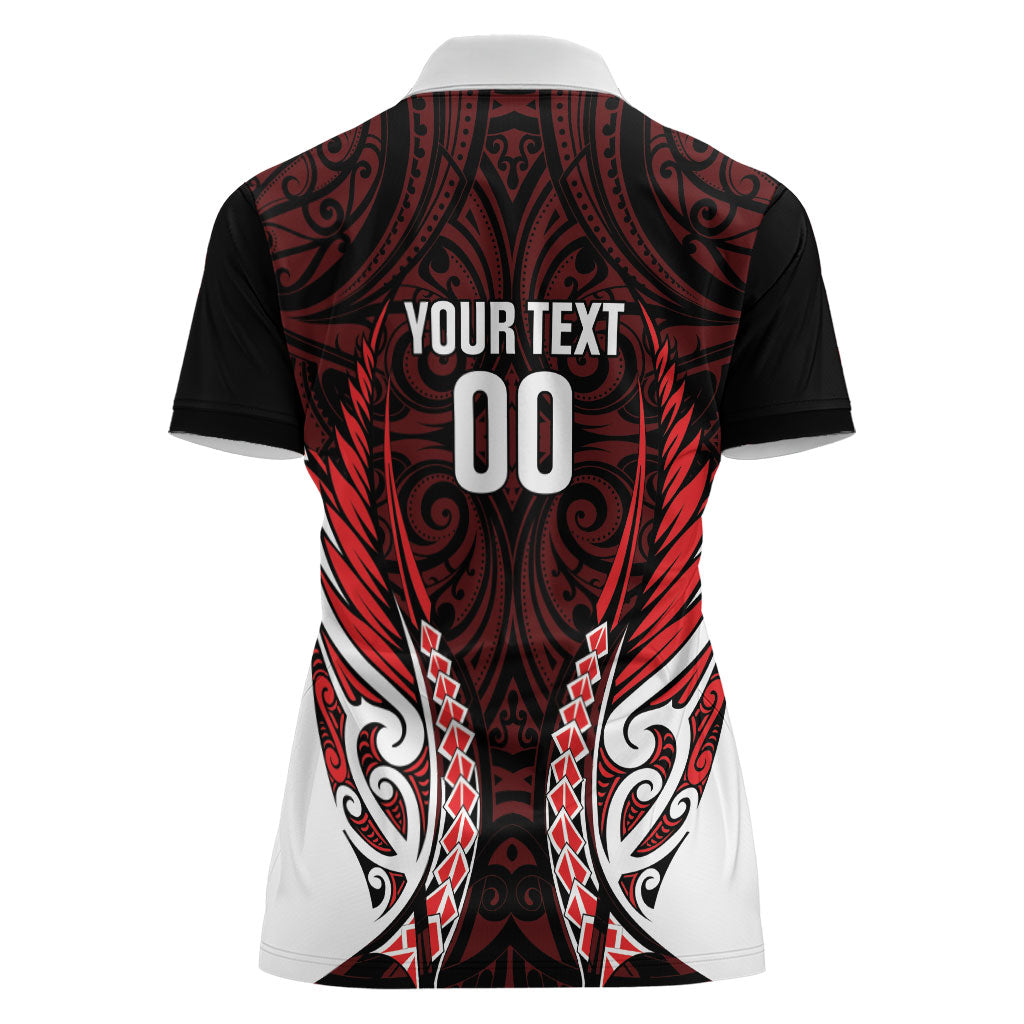 Counties Manukau 2026 Rugby Custom Women Polo Shirt NZ Maori Silver Fern