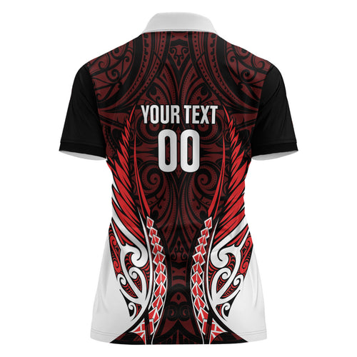 Counties Manukau 2026 Rugby Custom Women Polo Shirt NZ Maori Silver Fern