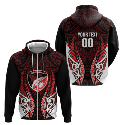 Counties Manukau 2026 Rugby Custom Zip Hoodie NZ Maori Silver Fern