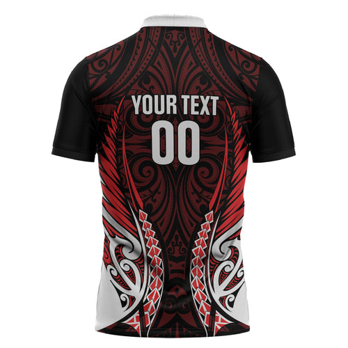 Counties Manukau 2026 Rugby Custom Zipper Polo Shirt NZ Maori Silver Fern