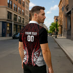 Counties Manukau 2026 Rugby Custom Zipper Polo Shirt NZ Maori Silver Fern