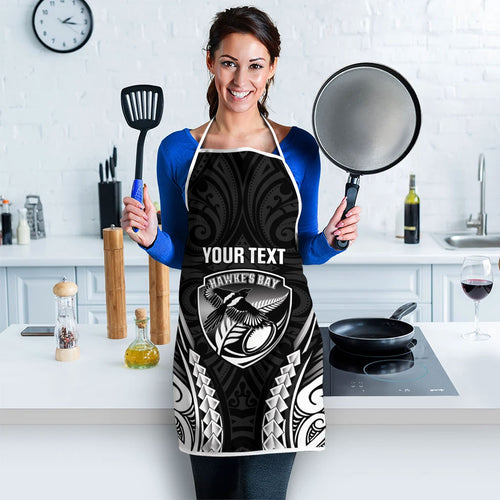 Hawke's Bay 2026 Rugby Custom Apron NZ Maori Silver Fern