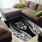 Hawke's Bay 2026 Rugby Custom Area Rug NZ Maori Silver Fern