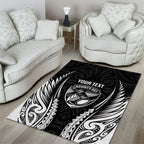 Hawke's Bay 2026 Rugby Custom Area Rug NZ Maori Silver Fern