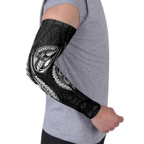 Hawke's Bay 2026 Rugby Custom Arm Sleeves NZ Maori Silver Fern