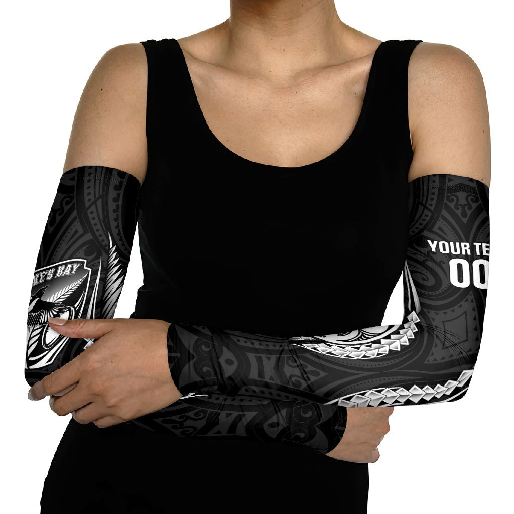 Hawke's Bay 2026 Rugby Custom Arm Sleeves NZ Maori Silver Fern