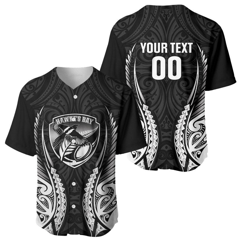Hawke's Bay 2026 Rugby Custom Baseball Jersey NZ Maori Silver Fern