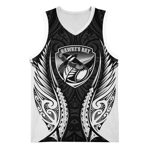 Hawke's Bay 2026 Rugby Custom Basketball Jersey NZ Maori Silver Fern
