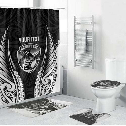 Hawke's Bay 2026 Rugby Custom Bathroom Set NZ Maori Silver Fern