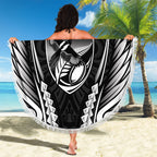 Hawke's Bay 2026 Rugby Custom Beach Blanket NZ Maori Silver Fern