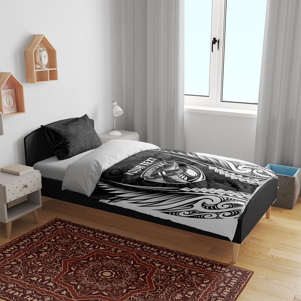 Hawke's Bay 2026 Rugby Custom Bedding Set NZ Maori Silver Fern