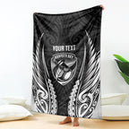 Hawke's Bay 2026 Rugby Custom Blanket NZ Maori Silver Fern
