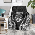Hawke's Bay 2026 Rugby Custom Blanket NZ Maori Silver Fern