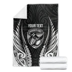 Hawke's Bay 2026 Rugby Custom Blanket NZ Maori Silver Fern