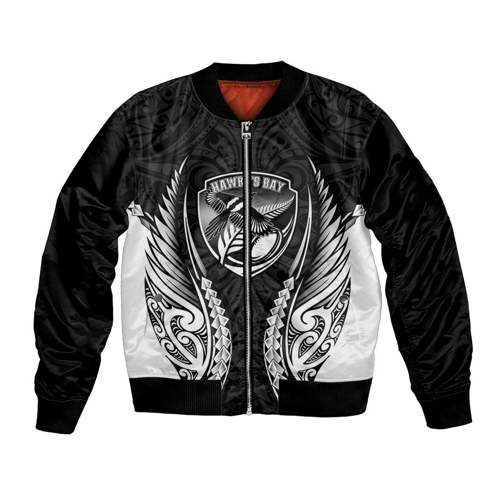 Hawke's Bay 2026 Rugby Custom Bomber Jacket NZ Maori Silver Fern