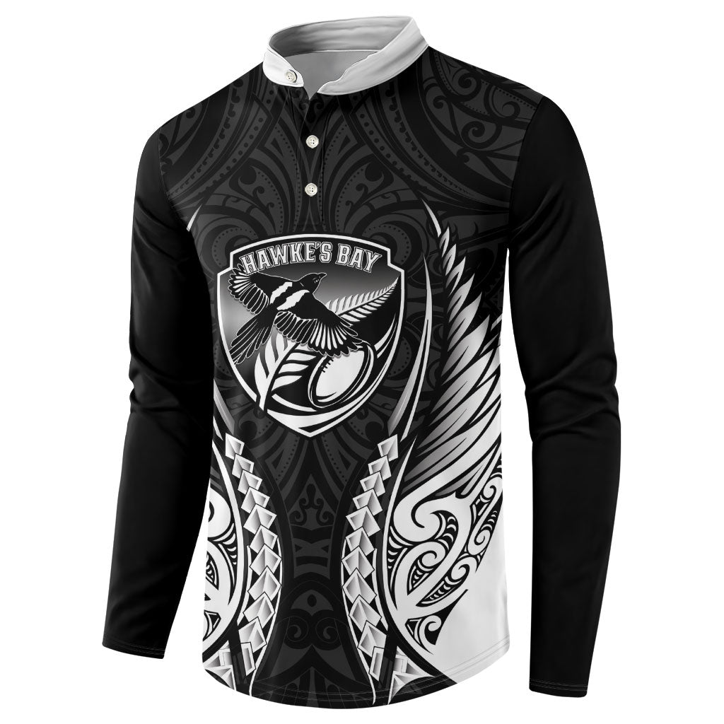 Hawke's Bay 2026 Rugby Custom Button Sweatshirt NZ Maori Silver Fern