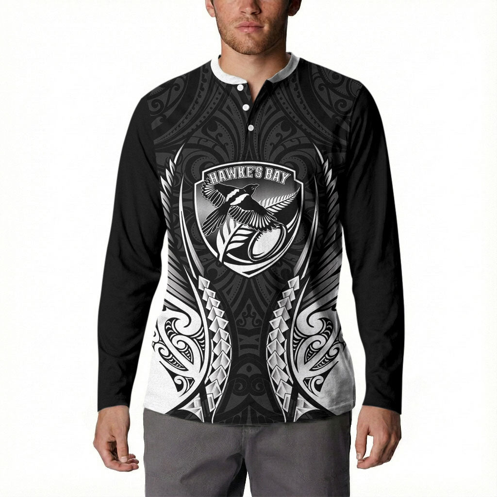 Hawke's Bay 2026 Rugby Custom Button Sweatshirt NZ Maori Silver Fern
